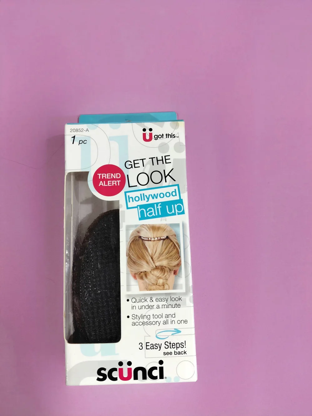 scunci Hollywood Half Up Hair Styling Tool - Black